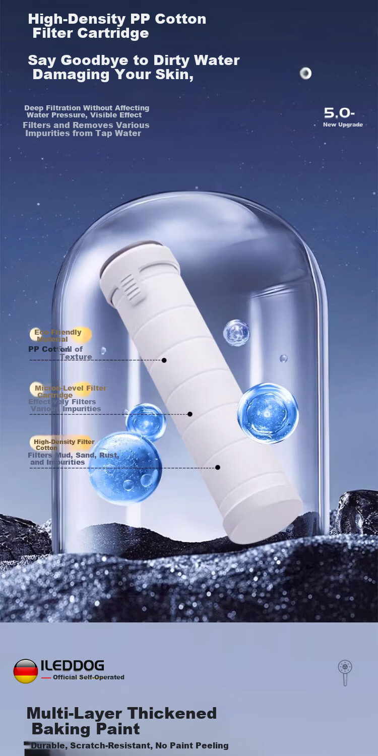 ILeddog [Germany] Dual Turbocharged Shower Head Multi-Function Filtered Handheld Shower Set DP-01 11