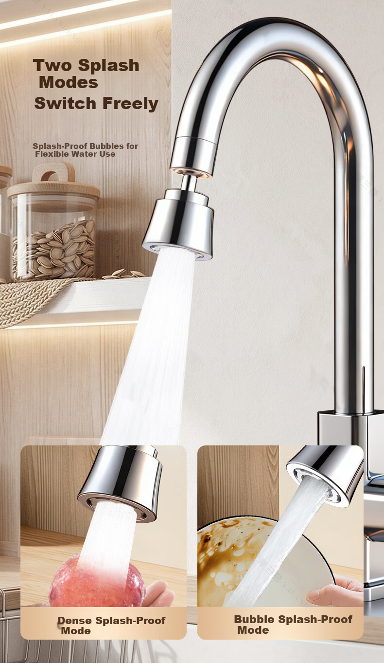 WUZORY [Germany] Faucet Splash Guard Extender Aerator Kitchen Faucet Booster Universal Connector 4