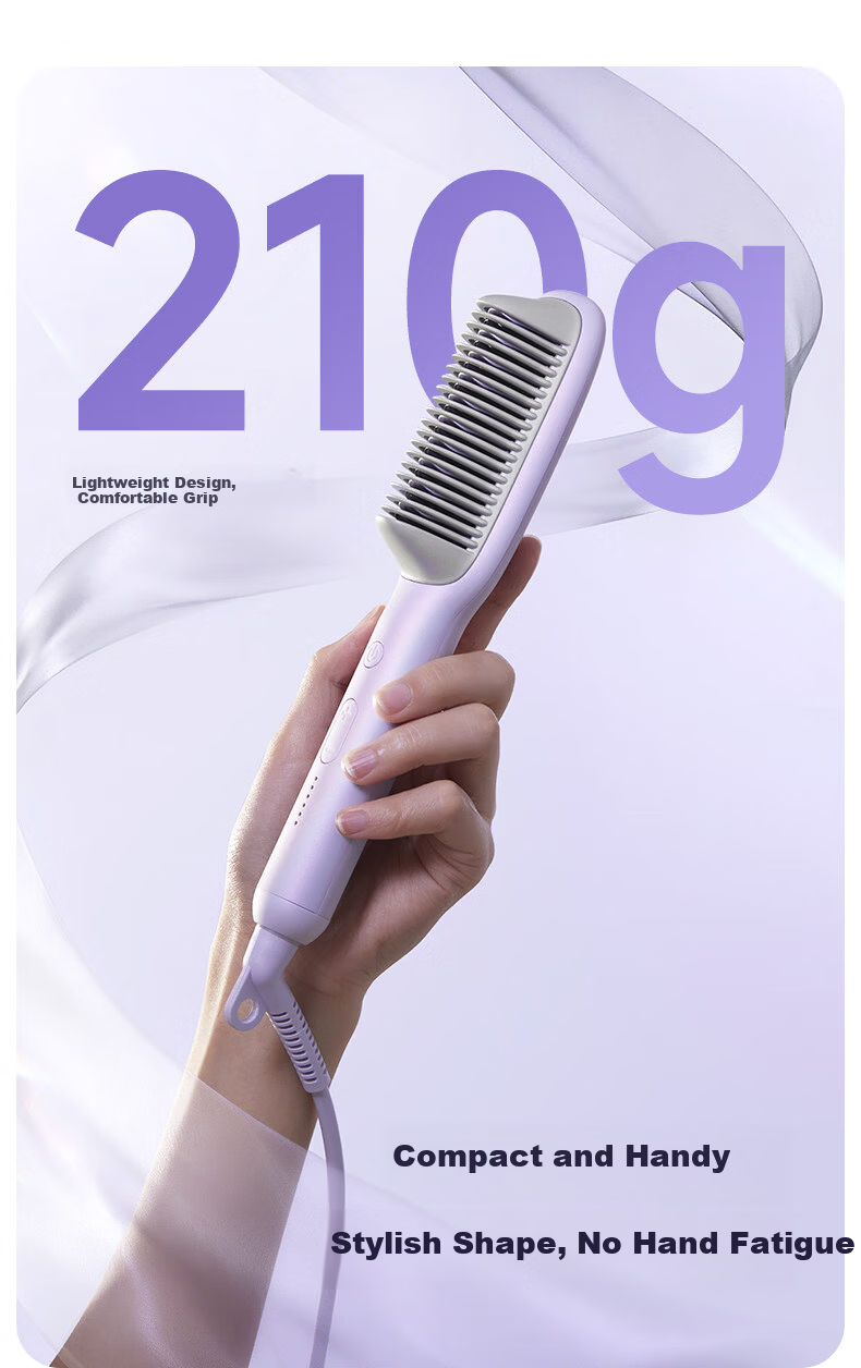 Bear Flat Iron Hair Straightener Negative Ion Hair Care Cold Air Styling Dual-Use Straight and Curl Hair Curler Bangs Clip Compact Portable Birthday Gift for Women Wife 9
