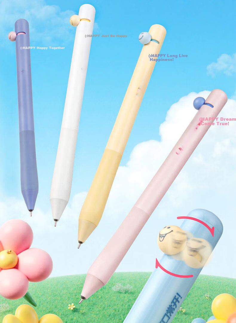 AIHAO Four-Leaf Clover 0.5mm Quick-Dry Gel Pen for Students Exam Use, 4-Pack DGP4352A 2