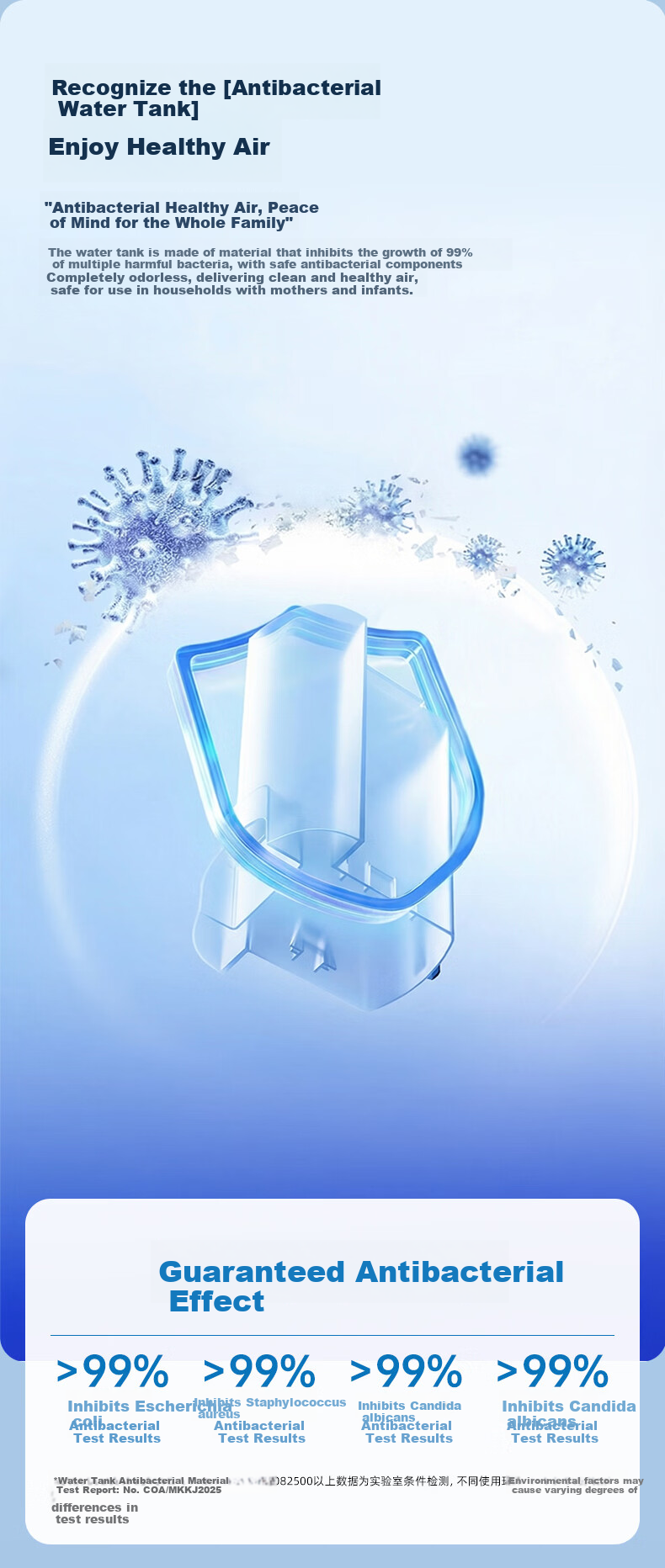 AUCMA Home Cooling Fan Floor Strong Cooling Portable Air Conditioner Fan Standing Water Cooling Air Purifier Air Circulation Bladeless Tower Fan Quiet Bedroom S5Y 5