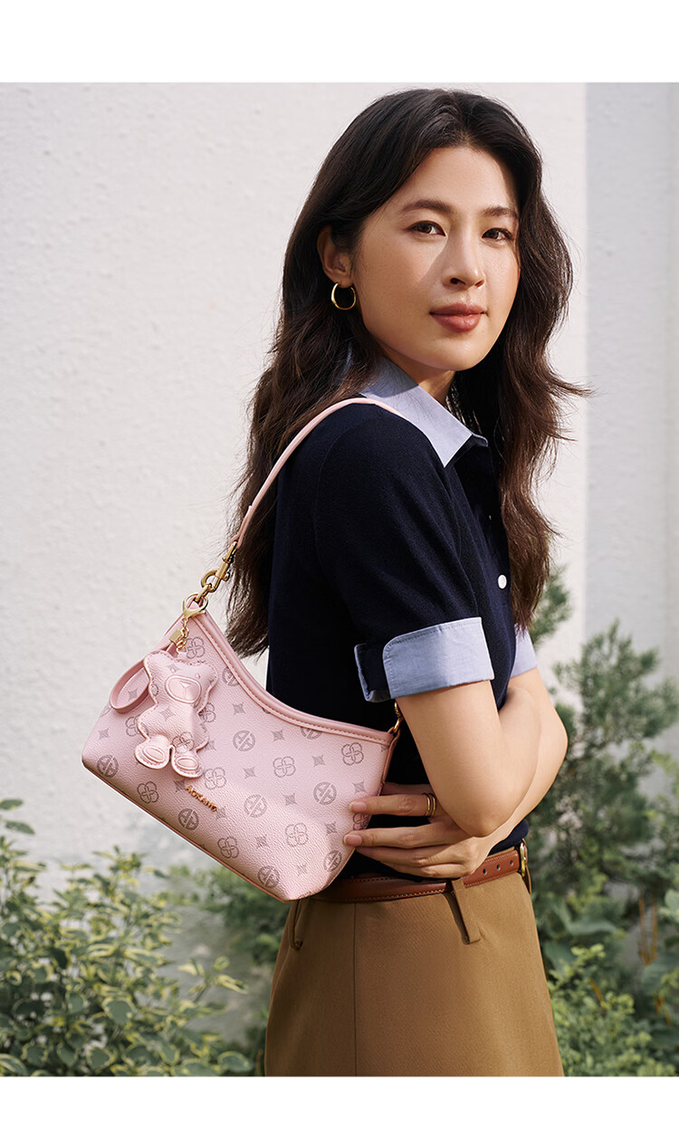 Aokang Women's Bag 2026 New HOBO Underarm Tote Light Luxury Crossbody Shoulder Bag Birthday Gift for Girlfriend Wife 20