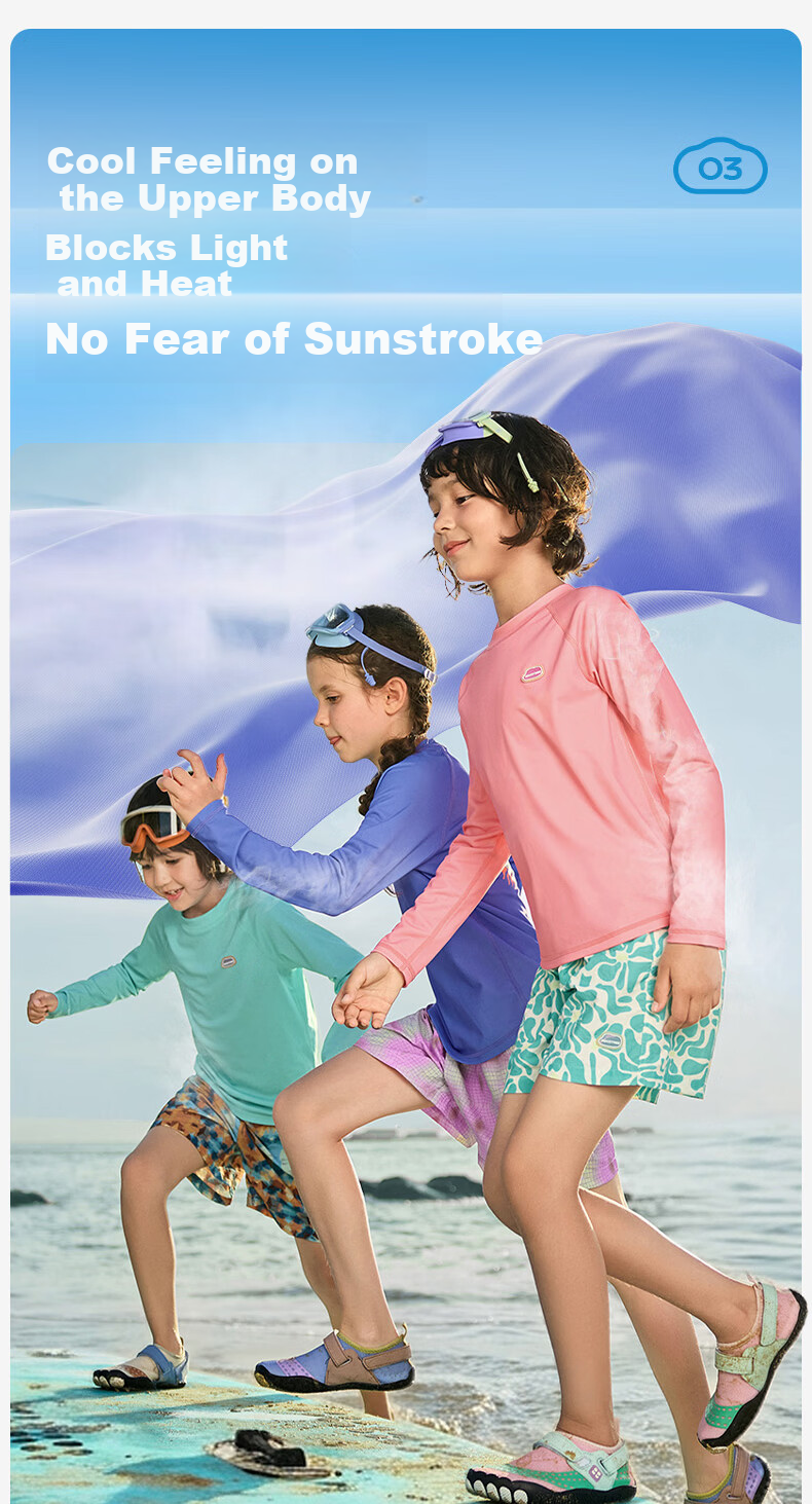 Kocotree KK Tree Kids Swimwear Original Yarn Sun Protection Long Sleeve Two-Piece Swimsuit for Boys and Girls, Durable for Thousands of Water Soaks, Parent-Child Style 12