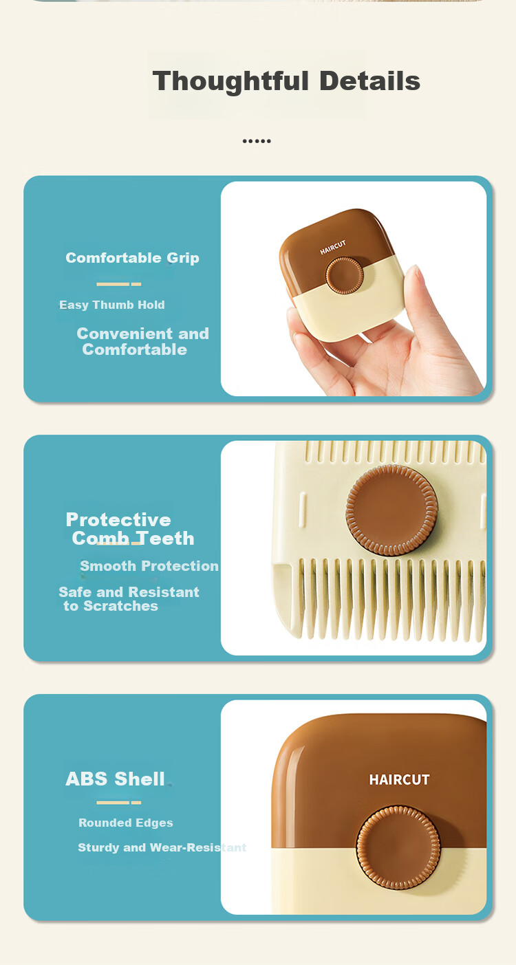 Care1st Baby Hair Trimmer Comb Infant Haircut Clippers Bangs Trimming Children's Haircut Tool 9