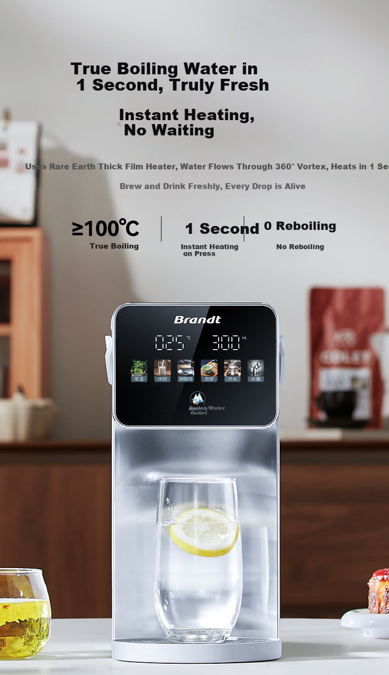 Bailang Instant Hot Water Dispenser Stainless Steel Desktop Countertop Integrated Water Purifier Small Under-Bucket Bottled Water Dispenser R3-8 8