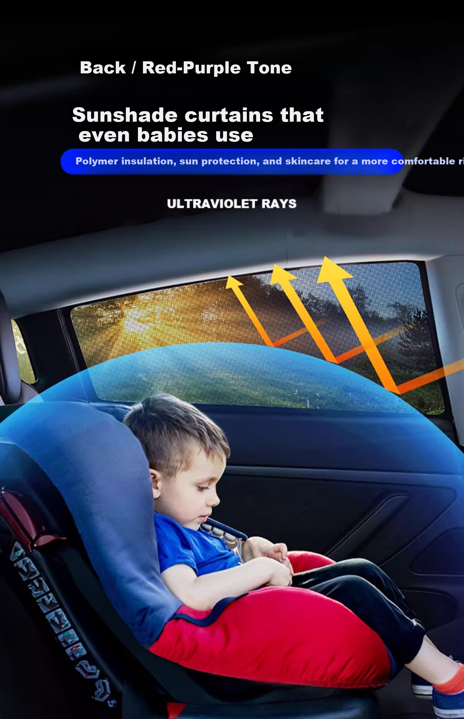 AUTOWOEL Car Sunshade Window Shade for Heat Insulation, 2026 New Model In-Car Privacy Curtain with Magnetic Sides for Babies And Infants 16