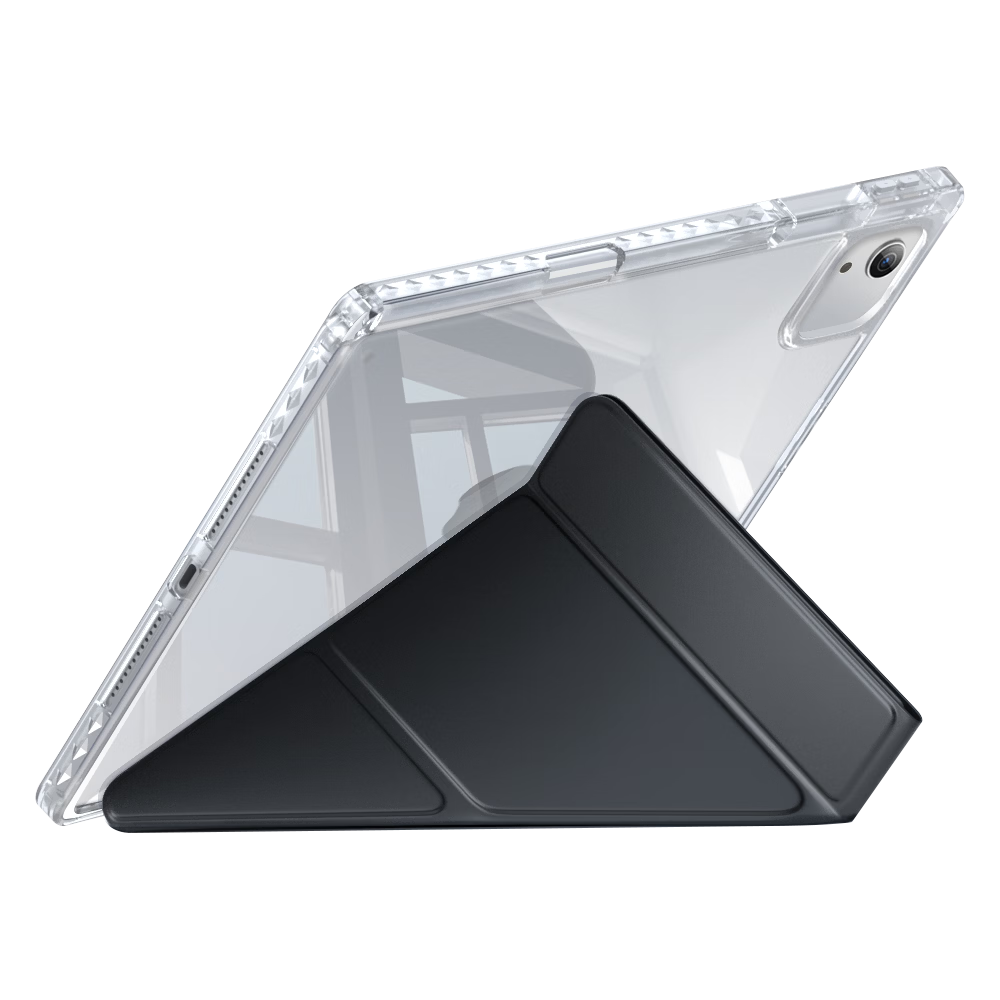 BIAZE Compatible Apple iPad Air 11-inch M4 Chip 2026 Model Protective Case Universal Transparent Y-Fold Full Coverage with Pen Slot for iPad Air 8/7/6