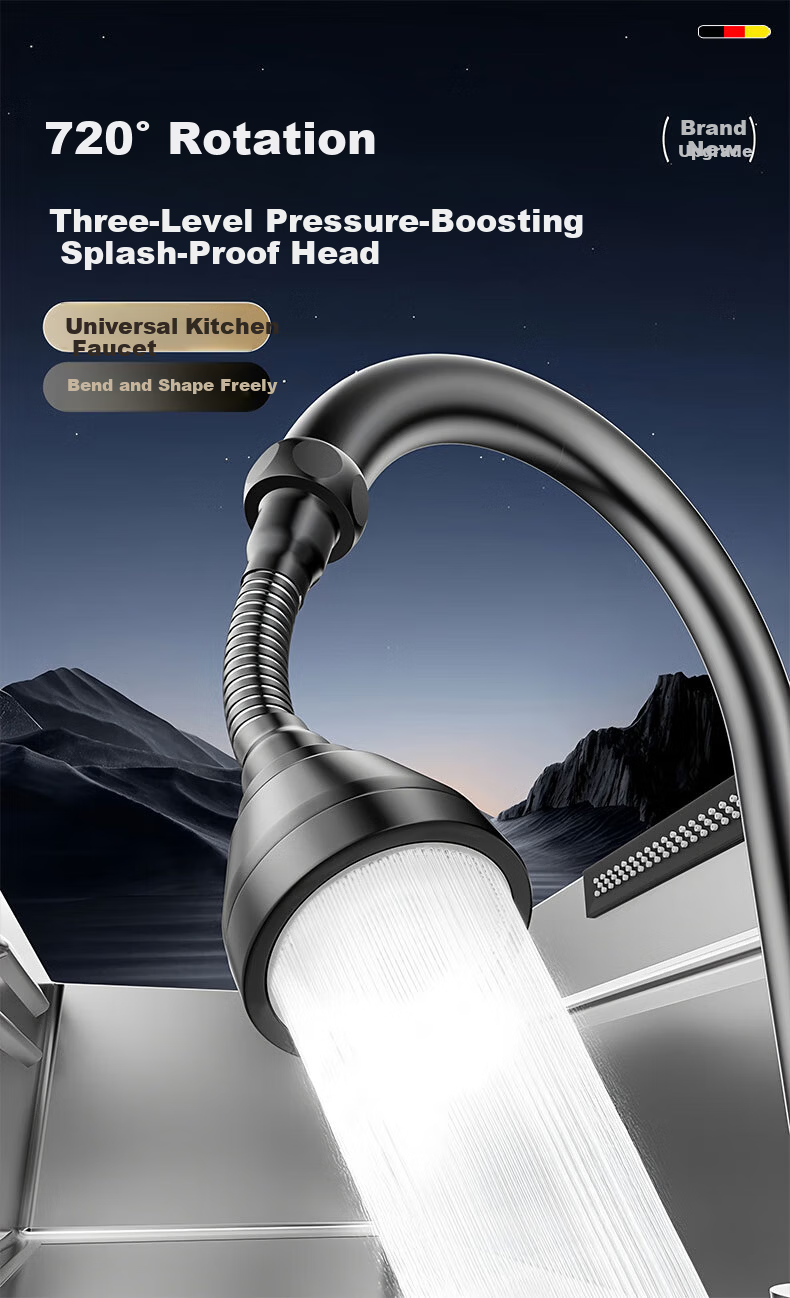 HOMK [Germany] Faucet Aerator Basin Faucet Extender Universal Connector Splash-Proof Kitchen Use 4