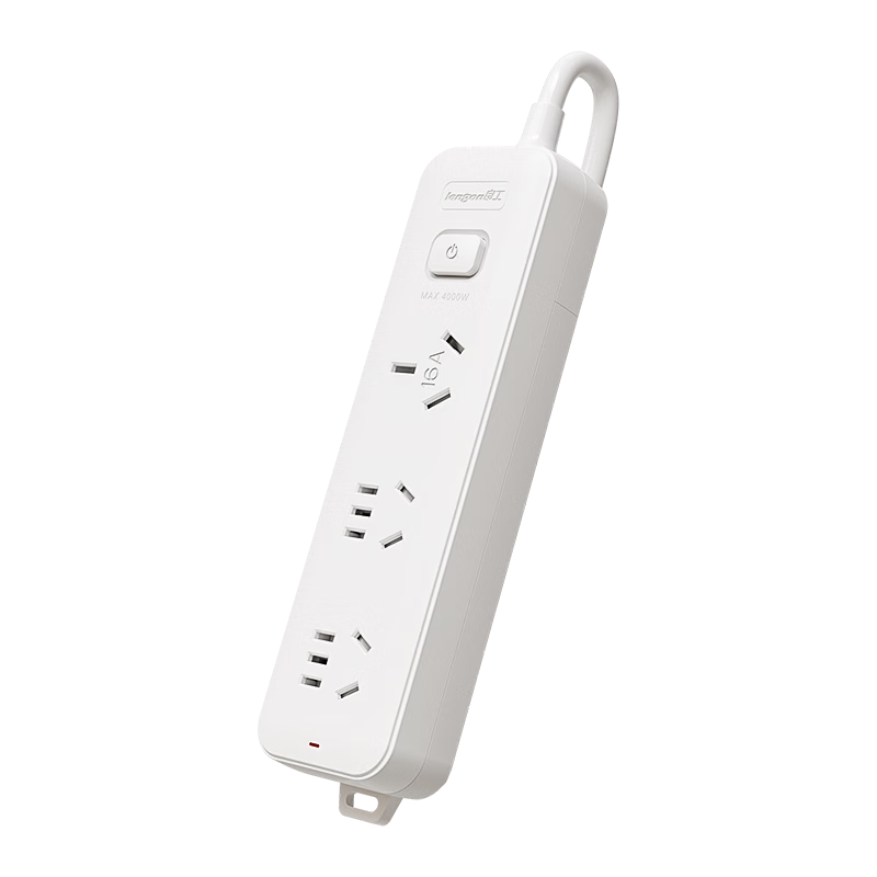Lengon 16A High Power Air Conditioner Socket 4000W Water Heater Oil Heater Power Strip 3-Socket 0.2m XD-K103B