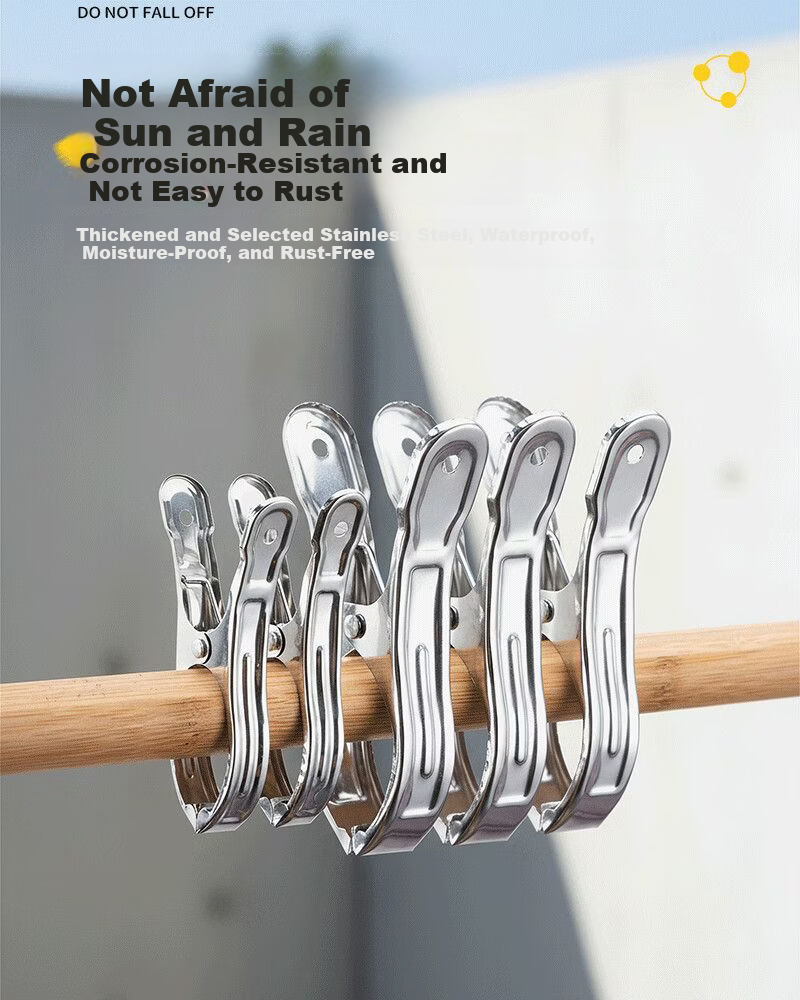Mengtin Stainless Steel Windproof Clothes Pegs 11cm 10pcs Strong Grip for Drying Bedding 5