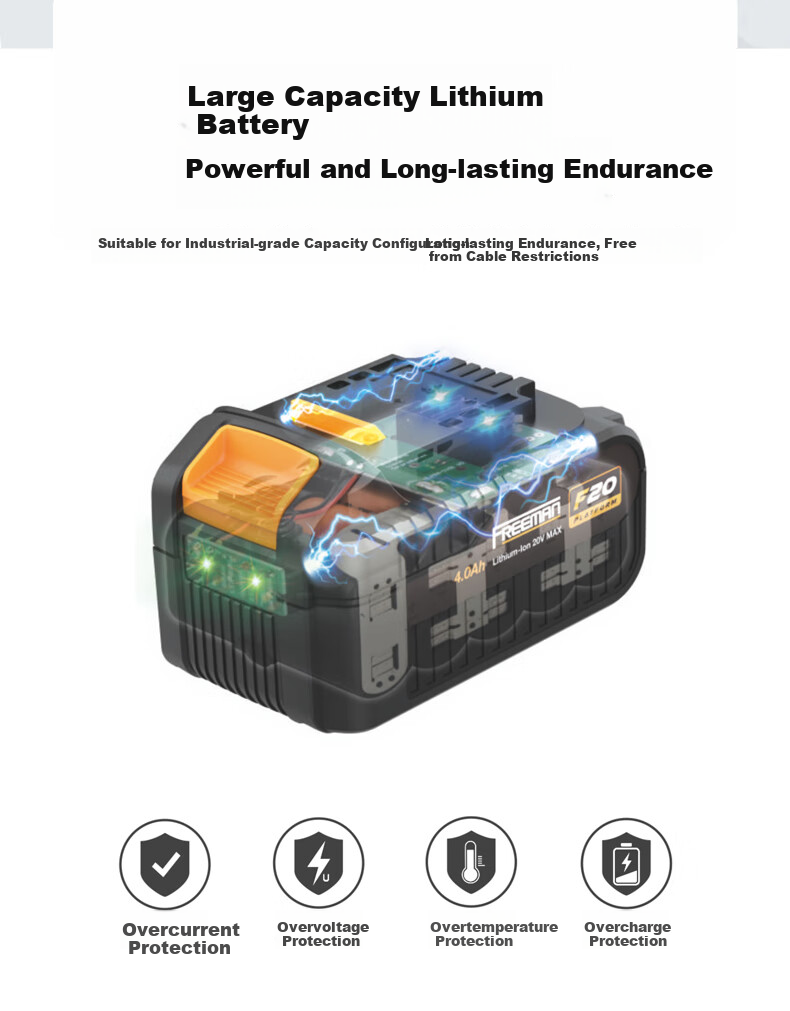 FREEMAN Original 5.0Ah Lithium Battery Pack 20V Lithium Platform 3