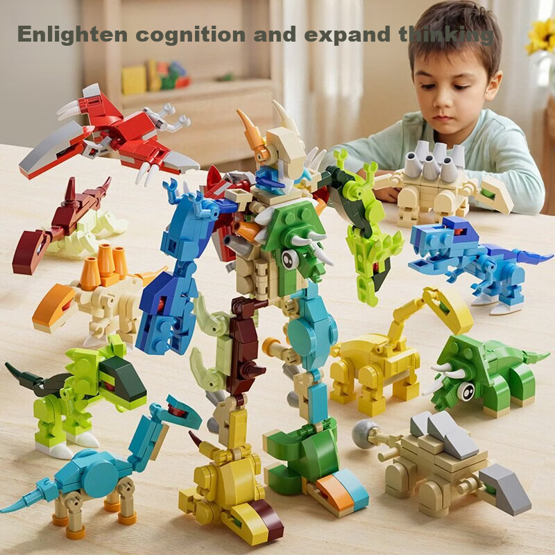 JEPPE Dinosaur Toy Blind Box Small Building Blocks Student Prize DIY Assembly Kids Kindergarten Children's Day Gift