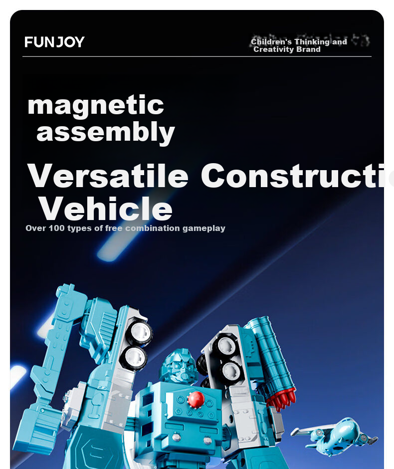 Floating Magnetic Transforming Robot Children's Educational Toy Magnetic Building Blocks Military Series Children's Day Gift 5