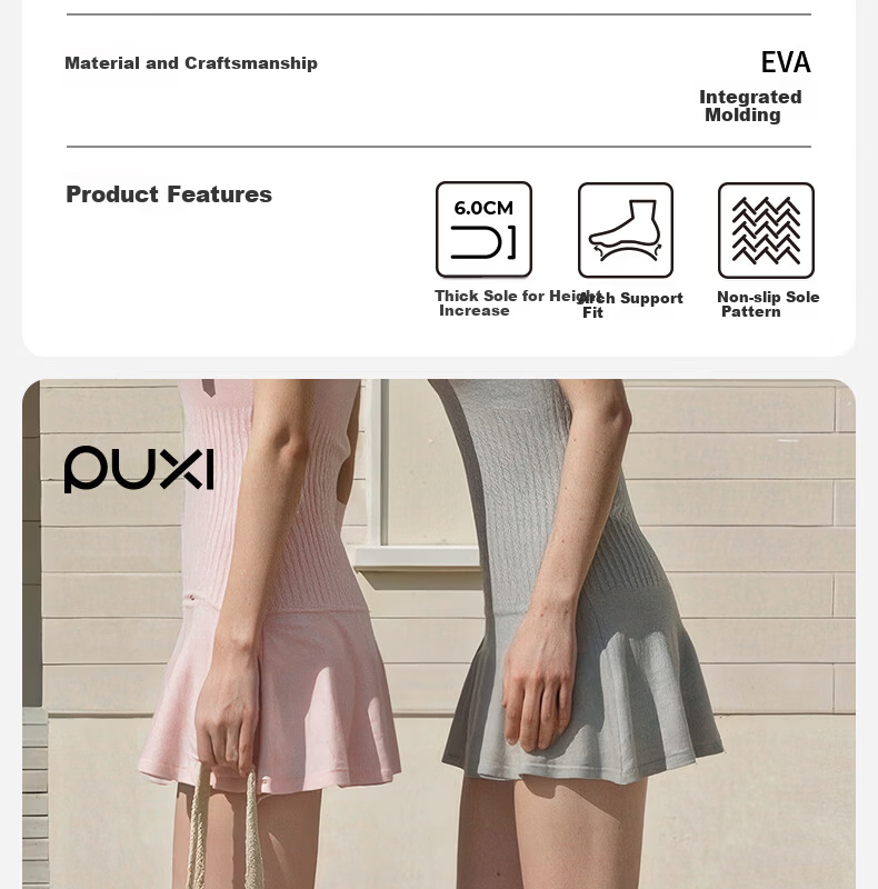 Puxi Soft Sole Hollow Light-Reflective EVA Summer 2026 Women's Sandals Outdoor Beach Closed-Toe Slippers 2