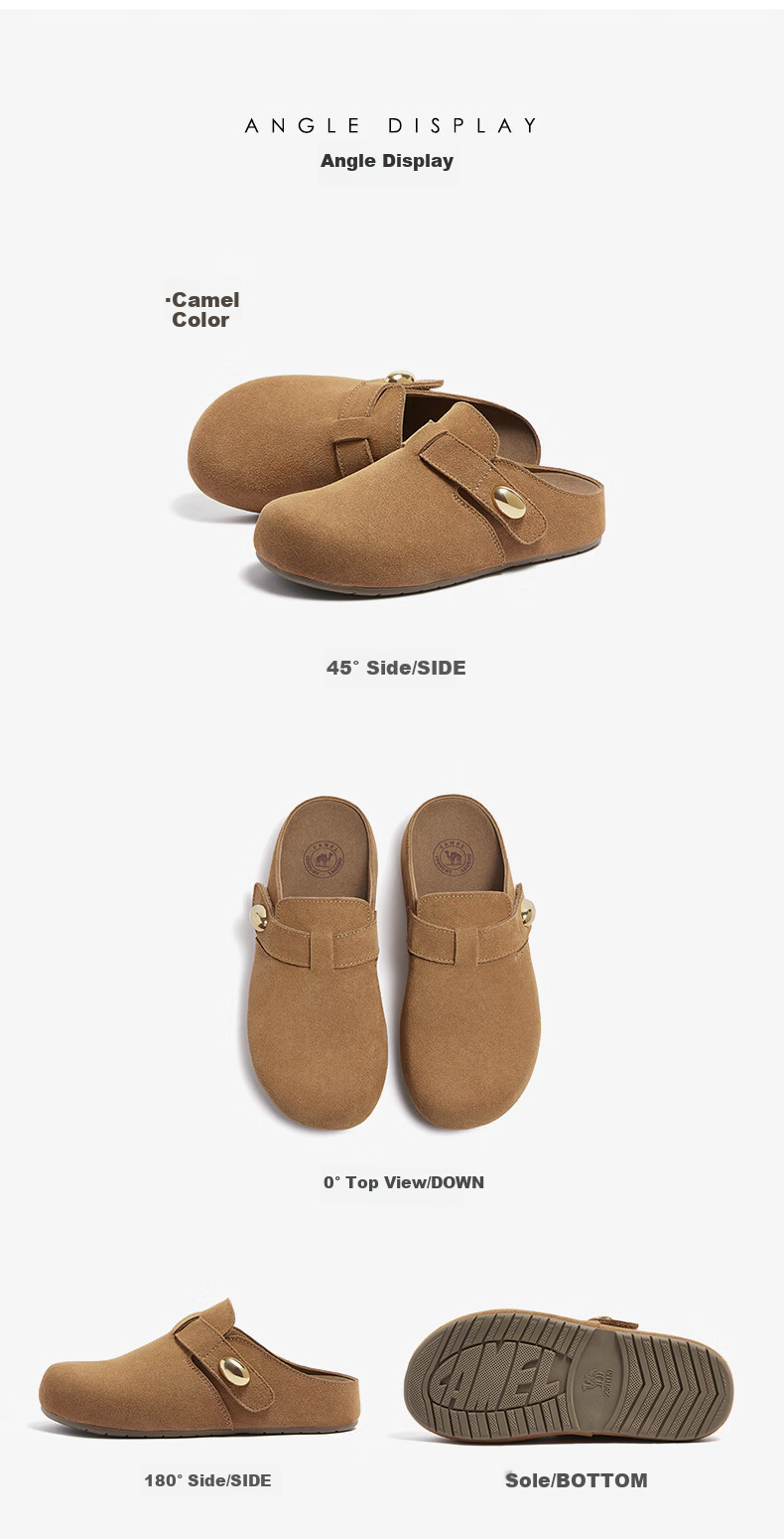 CAMEL Women's Comfortable Magic Tape Open Toe Birkenstock Sandals L26S700195 Camel Size 38 11