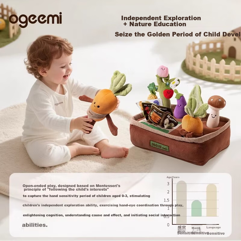 Jimi Pull Carrot 2-in-1 Newborn Gift Box Teething Baby Toy Full Moon Children's Day Gift