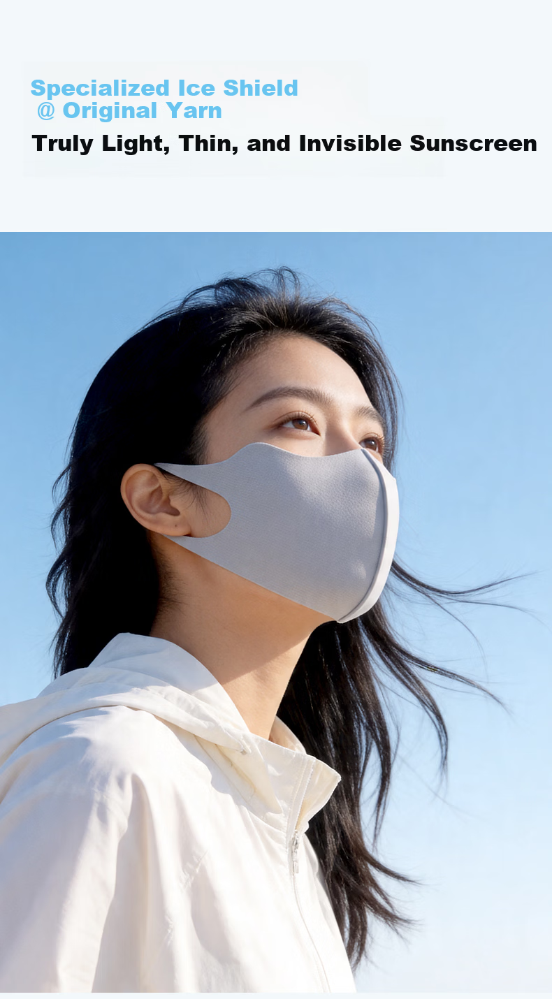 Meilicheng Sunscreen Face Mask Unisex Summer UV Protection Lightweight Breathable Sunshade Mask for Running and Cycling 7