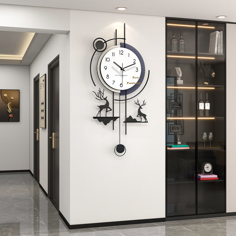 Jiujuda 2026 New Living Room Wall Clock High-End Creative Light Luxury Style Home Decorative Large Wall Clock