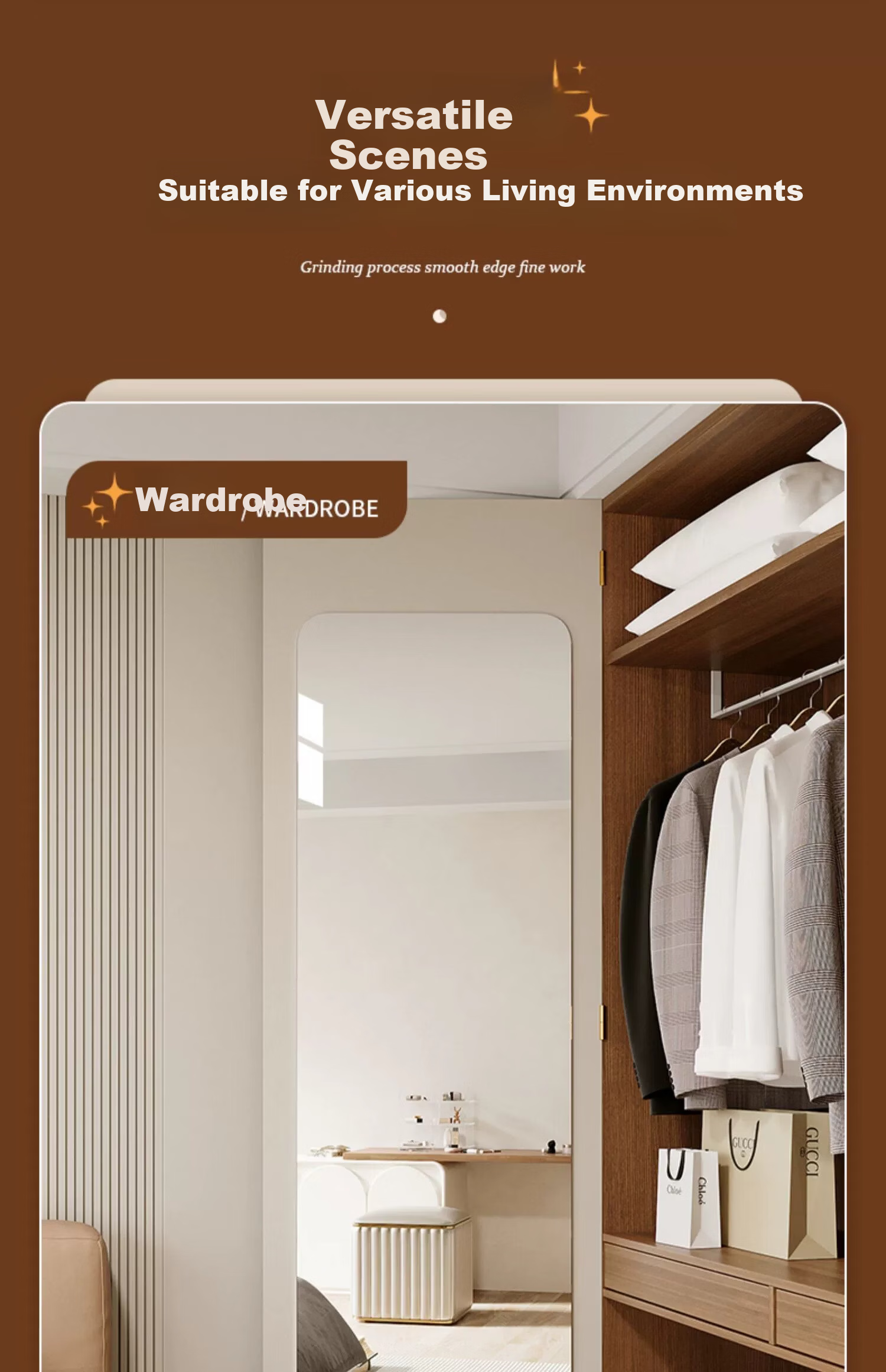 Yimo Home Full-Length Wall-Mounted Dressing Mirror 30x120cm for Bedroom Makeup and Living Room 12