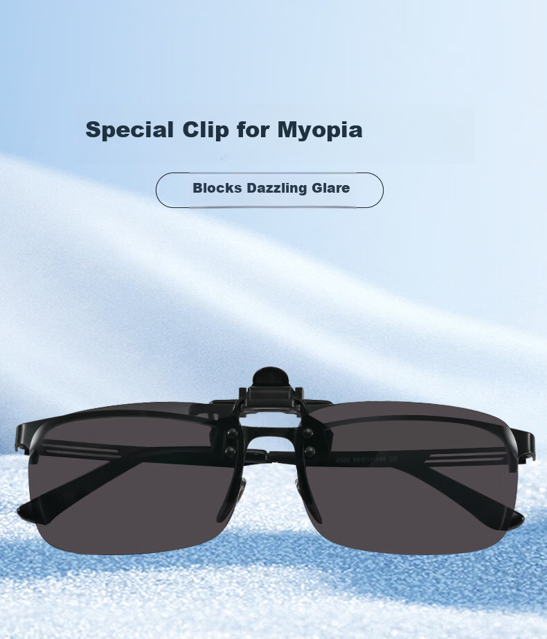 JFJN Polarized Clip-On Sunglasses for Myopia, UV Protection, Anti-Glare, Driving, Fishing, Hiking, Cycling JP02 1