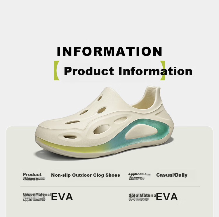 Jingzhenlianggong Hollow Out Sandals Senma Style Outdoor Non-Slip Water Shoes White Size 44-45 15