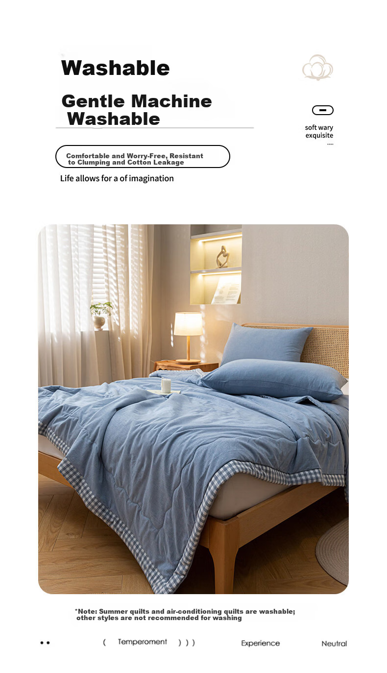 MUJI Grade A Xinjiang Cotton Summer Quilt 20% Cotton Thin Quilt Core Pure Cotton Air Conditioning Summer Blanket 200*230cm 8
