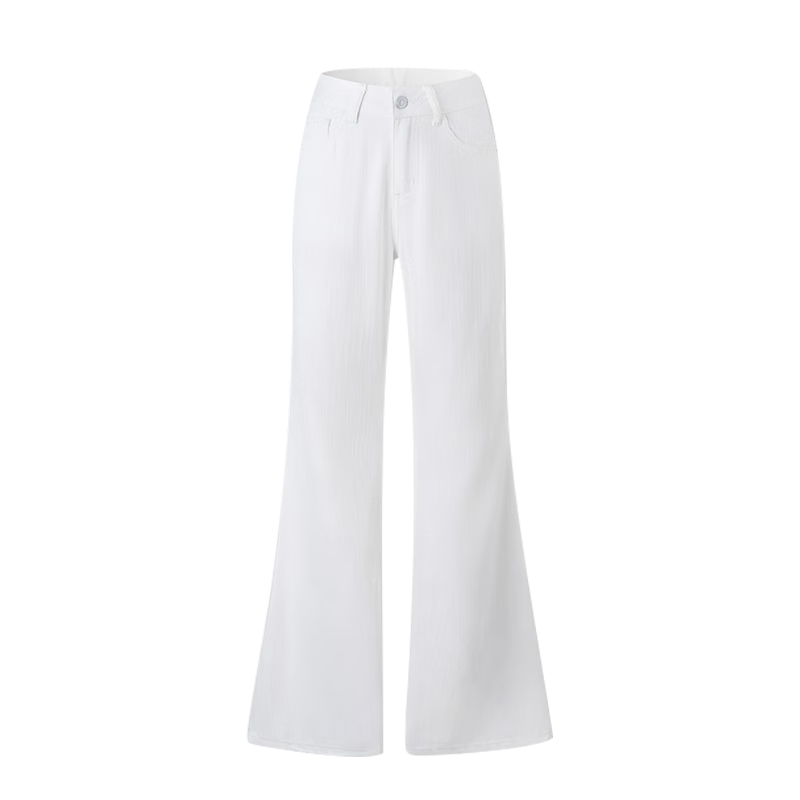 Boruilai Lyocell Flared Jeans for Women 2026 New Summer Thin Three-proof Bamboo Texture Casual Pants