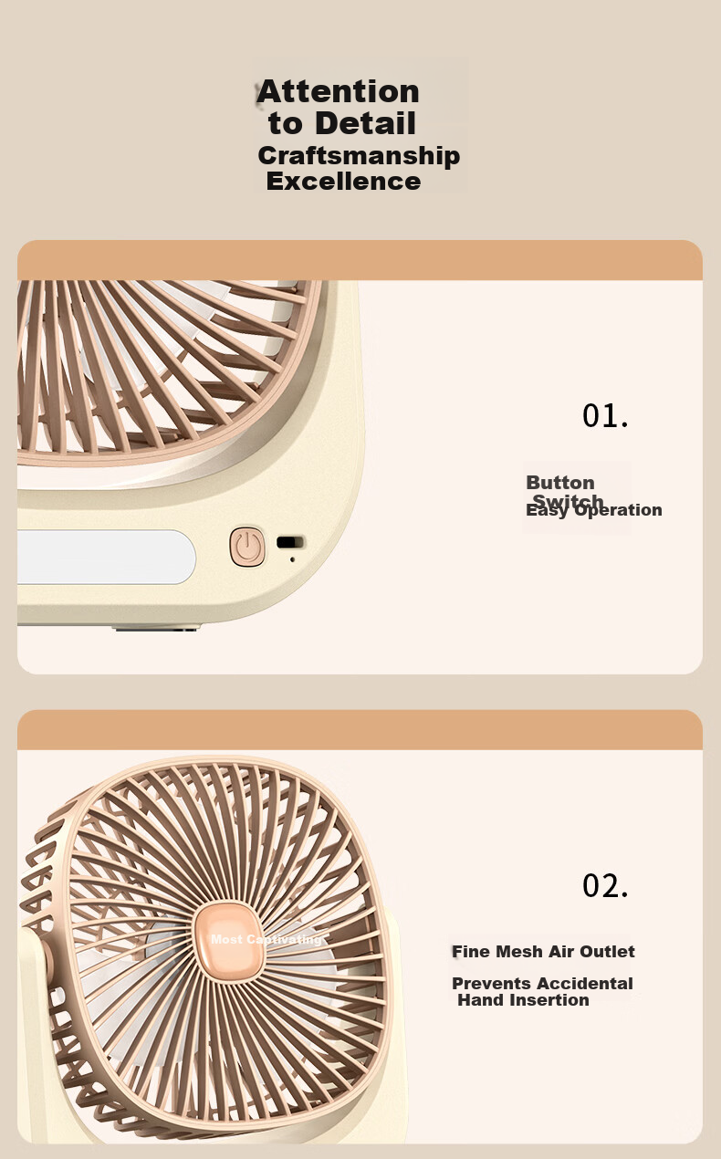 LEISE Quiet Turbo Stand Fan Desktop Night Light Combo Convection Ventilation Air Conditioner Companion LS-F3 12