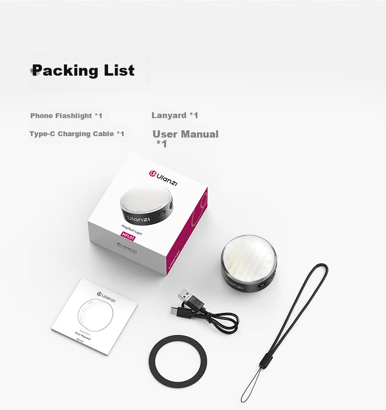 Ulanzi M02 Mini Magnetic Phone Fill Light Universal Live Streaming Soft Beauty Light Selfie Portrait Makeup Ambient Light 14