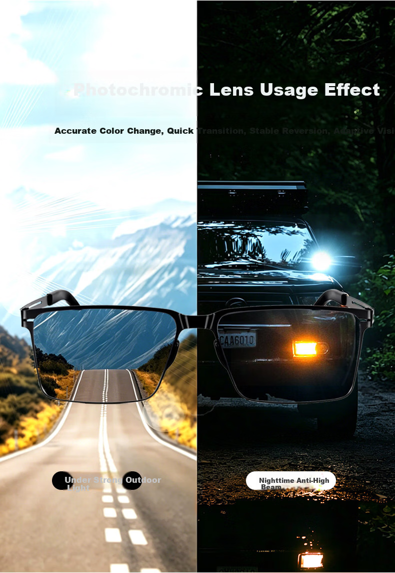 SsonTvte Day and Night Dual-Use Color-Changing Anti-Glare Night Vision Polarized Driving Sunglasses 7