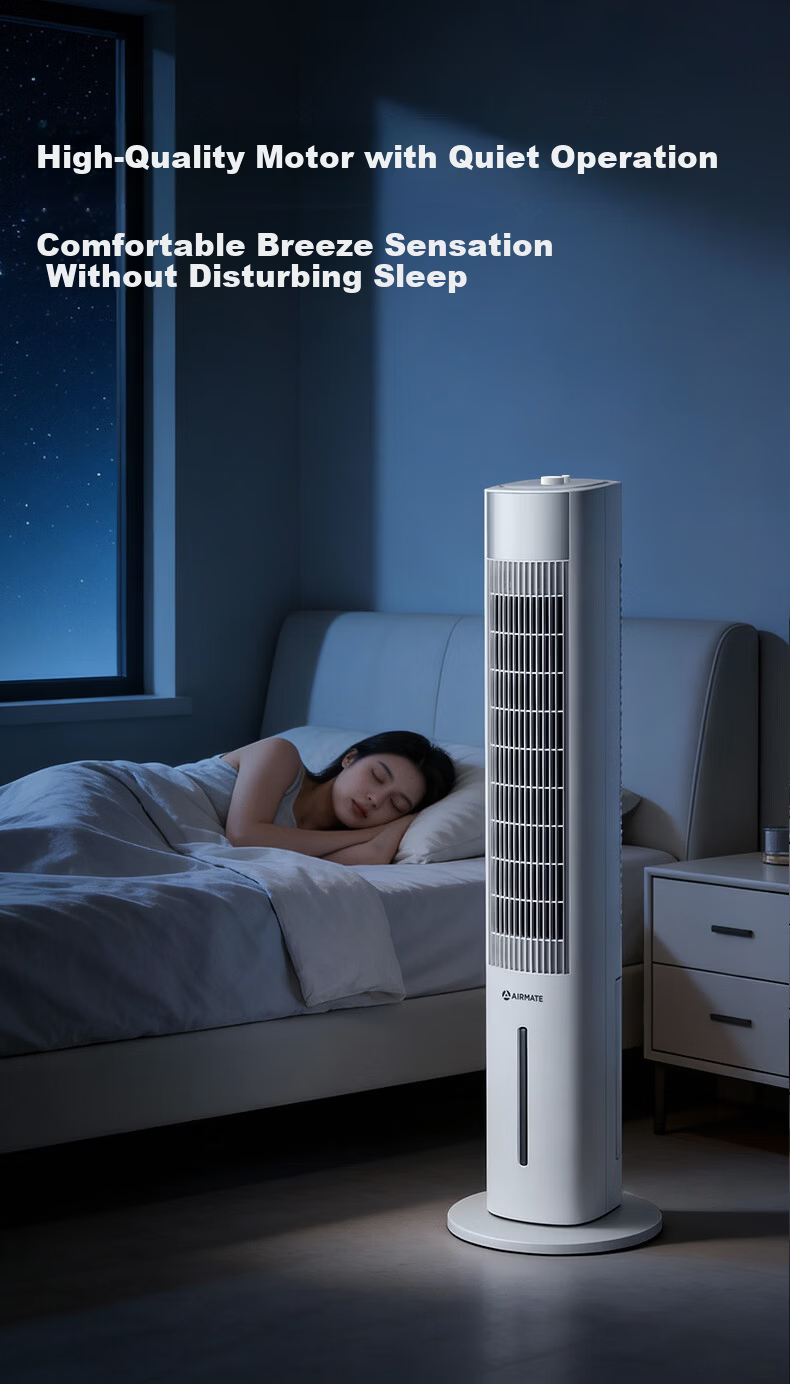 AIRMATE [Million Negative Ions] Lighthouse Cold Air Fan, Home Voice-Controlled Smart Water-Cooled Tower Fan, Gentle Wind Cooling Electric Fan, Floor Fan, Humidifying Timer Small Air Conditioner SRI39 10