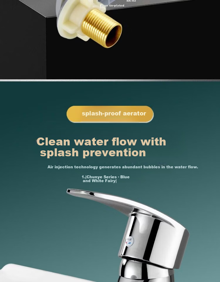 IVORPO [Germany] Dual-Hole Basin Faucet Hot and Cold Water Two-in-One Bathroom Washbasin Faucet 9