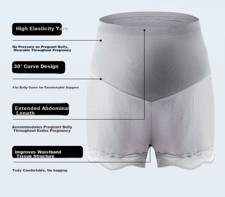 JOYNCLEON Maternity Ice Silk Shorts for Women Summer Anti-Exposure Safety Thin Leggings Skin Color L jyk17139 5