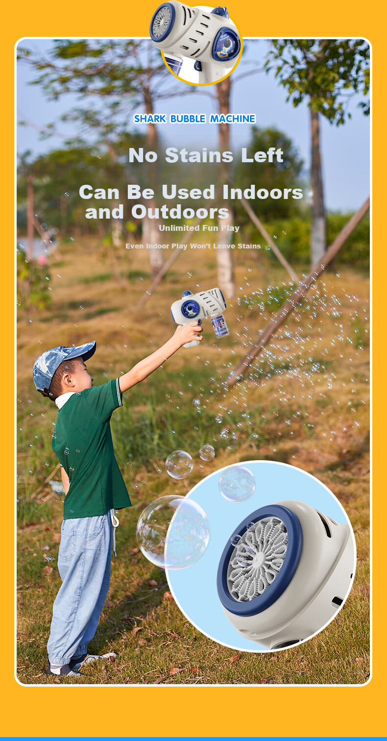 COOKSS Kids Bubble Blower Handheld Automatic Electric Bubble Gun Toy 2026 New Boys Girls Birthday Gift 11