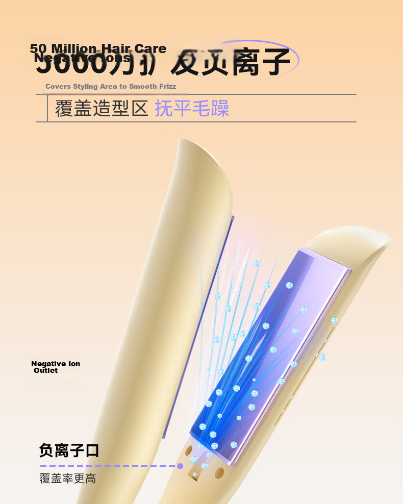 Danju 618 Price Guarantee Large Wide Flat Iron Dual-Use Straight and Curly Hair Negative Ion Anti-Scald Hair Care Long-Lasting Styling Fast Heating Hair Straightener Gift for Girlfriend 11