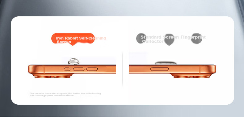 Iron Rabbit Ultra Thin Zero-Sense Screen Protector with AR Anti-Reflection and 3D Heat Bending, Full-Screen Compatible for iPhone 17/16 Pro, Drop-Resistant Tempered Glass Film 6