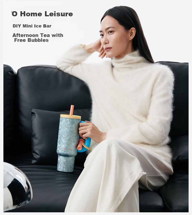 Chakolab Xun Nei Wai Titanium Tea Steeping Insulated Bottle Large Capacity Women's King Cup Office Straw Cup Gift Titanium Cup 18