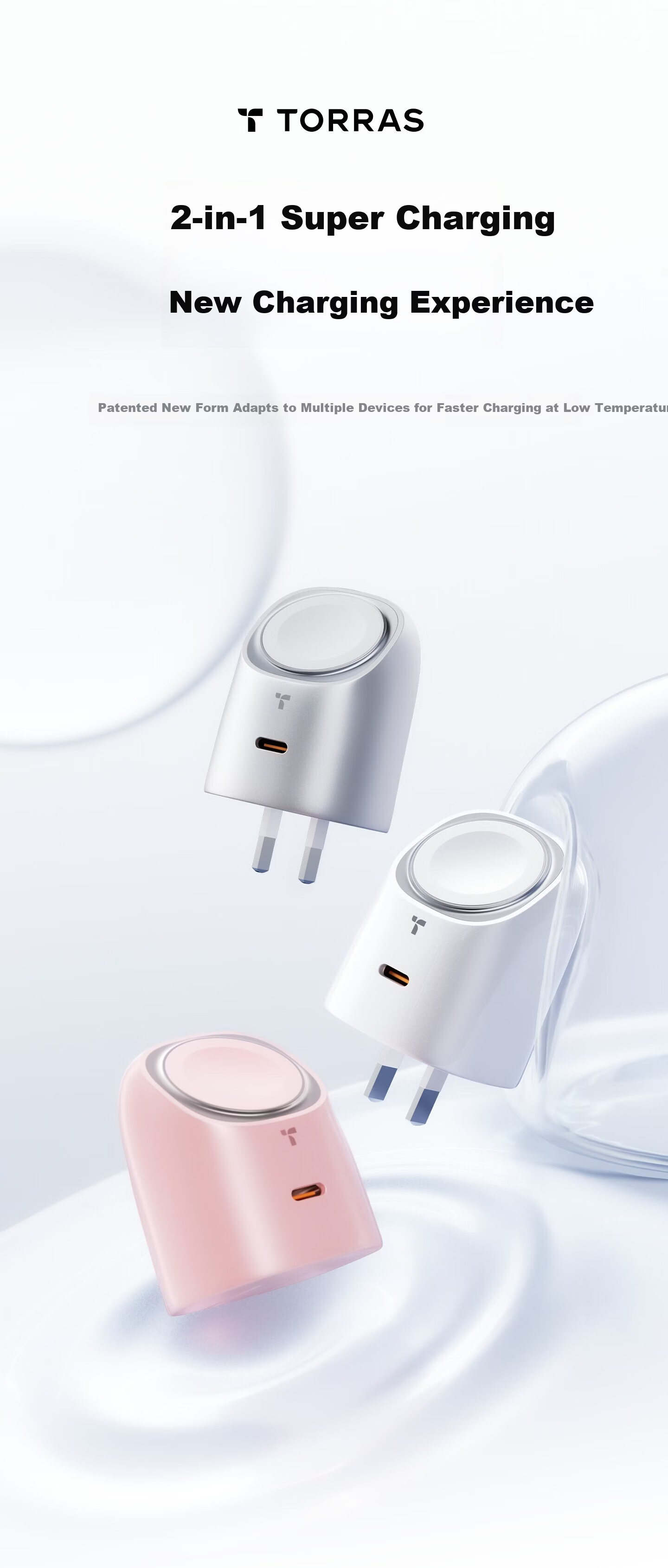 Torras Apple Watch Charger 2026 New Model 2-in-1 Magnetic Charging Dock 45W Wireless S11 Charger Compatible with iPhone Portable 3