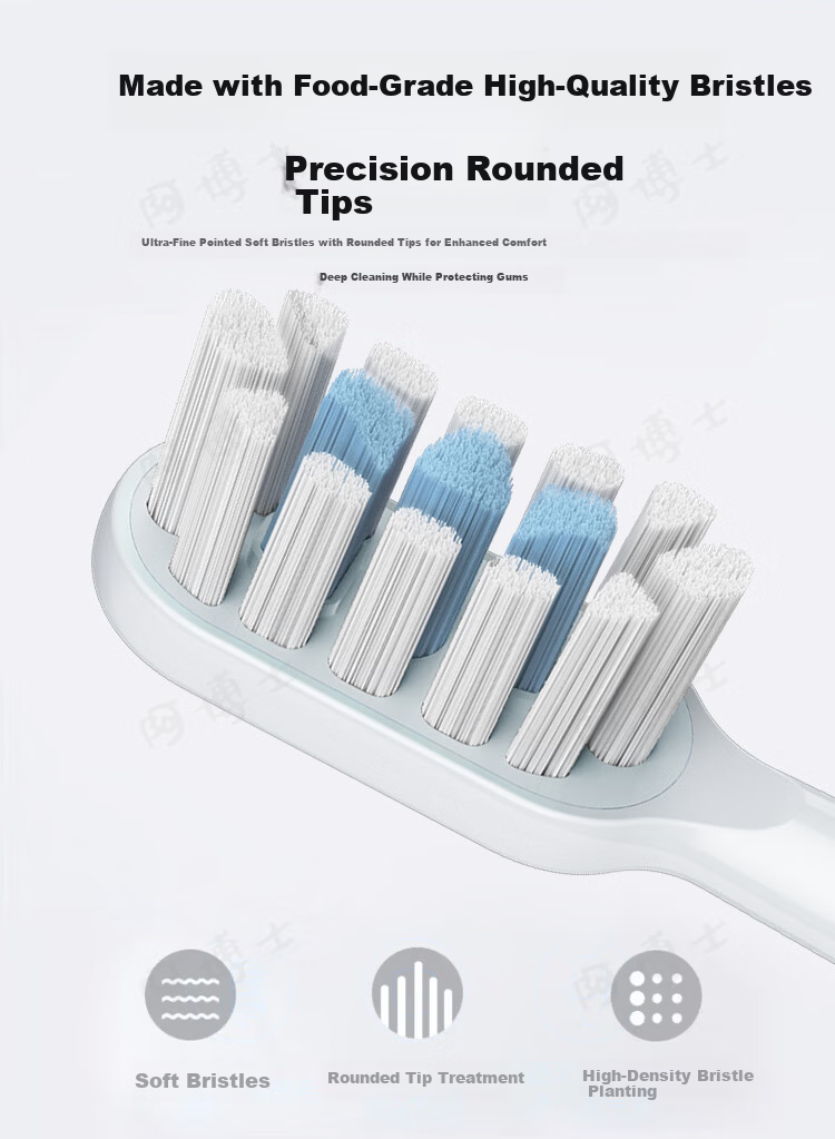 Doctor A Compatible Xiaomi Mijia Electric Toothbrush Heads T301/T302/MES605/T501/T501C/MES608 Universal Replacement Soft Shock Absorption Cleaning 6-Pack 4