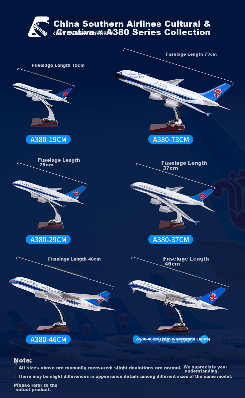 CHINA SOUTHERN A380 19cm Beginner Passenger Aircraft Model Static Display Kids Festival Birthday Gift 1