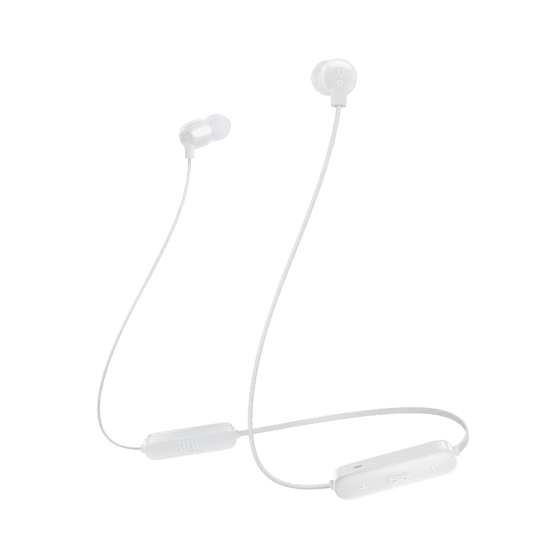 JBL TUNE 135BT Bluetooth Wireless Neckband Sports Earphones Wireless Stereo Headphones Compatible with Apple Devices White