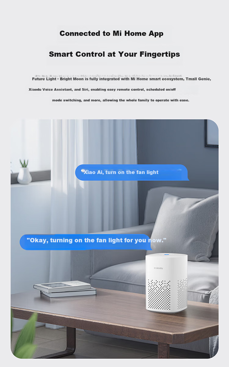 NVC LED Lighting Fan Light Integrated Ceiling Fan Light, Smart Control, Puri Full Spectrum, Level 1 Energy Efficiency, Healthy Light, 42-Inch, 60 Watts 17