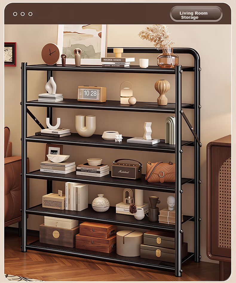 Yaoying Shoe Rack Home Multi-layer Foldable Shoe Cabinet Small Apartment Shoe Storage Organizer YJ23 Black 4 Layers 50cm 13