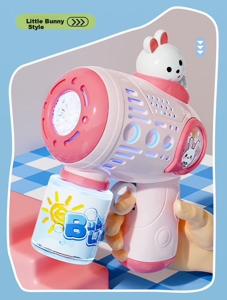 Mabao Twin Children's Day Birthday Bubble Machine Multi-Hole Bubble Gun Toy Fully Automatic Electric Leak-Proof for Boys and Girls 8