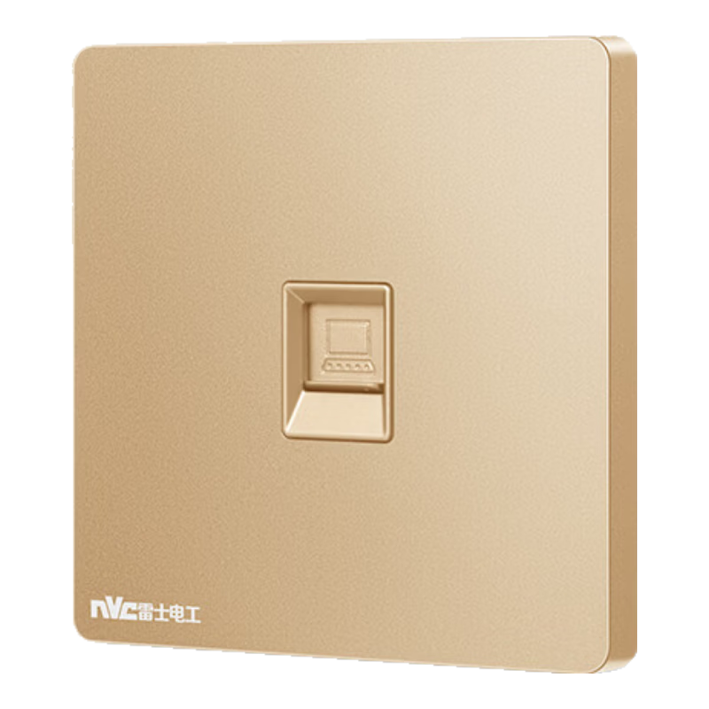 NVC Lighting Electrical Switch Socket Cat6 Computer Socket 86 Type Concealed Network Panel N25 Champagne Gold
