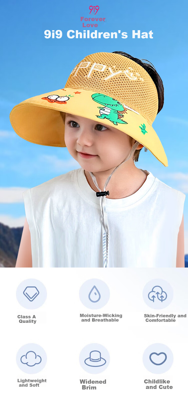 9i9 Kids Summer Sun Protection Hat Unisex Outdoor UV Protection Baby Sun Hat F16 Pink 1
