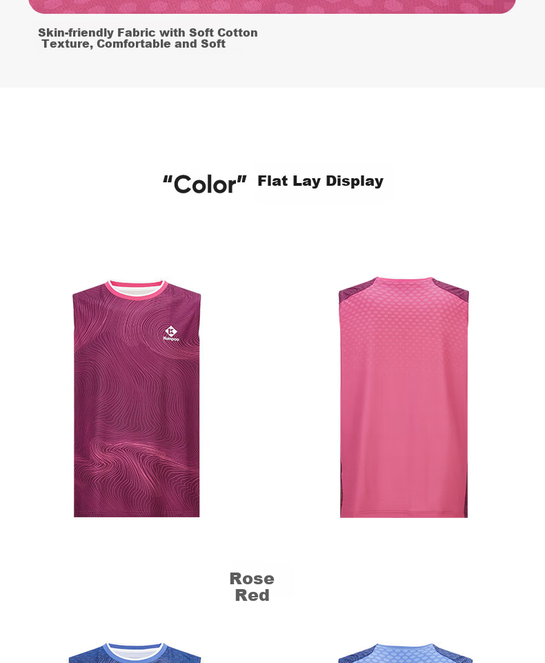 KUMPOO 26th Anniversary New Quick-Dry Breathable Sleeveless Badminton Sports Vest K261M-4057 Dark Blue S 12