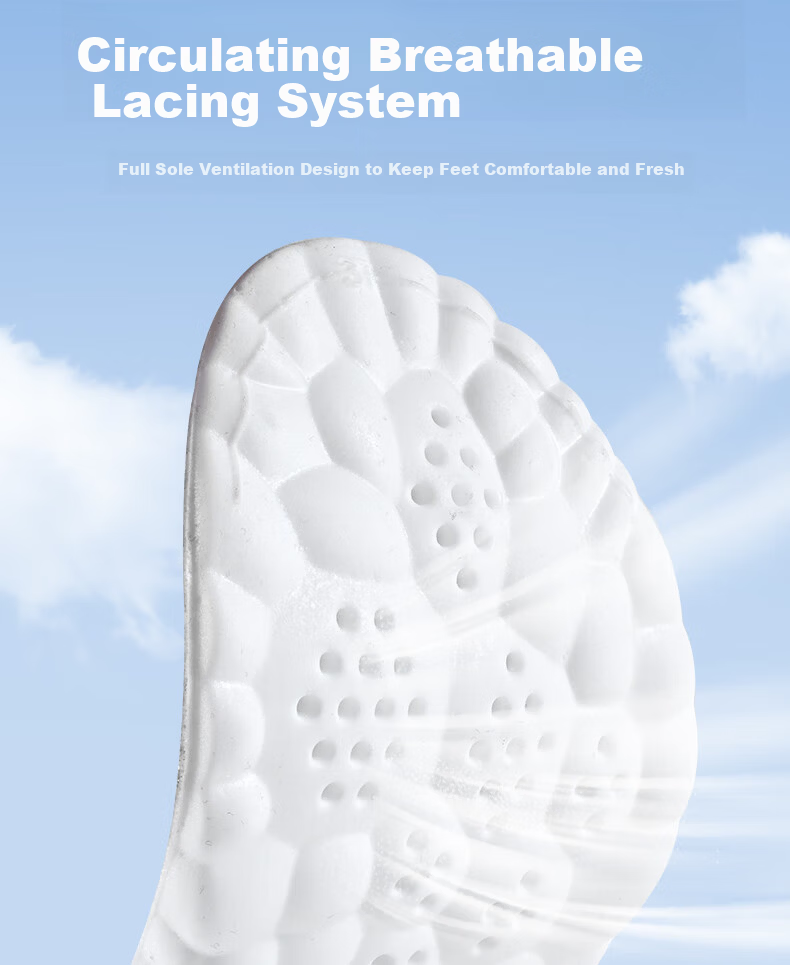 Zulijian Arch Support Insoles Unisex Sweat-Absorbing Odor-Resistant Sports Shock-Absorbing Anti-Fatigue Soft Sole Comfortable Pain-Relief for Long Standing 10