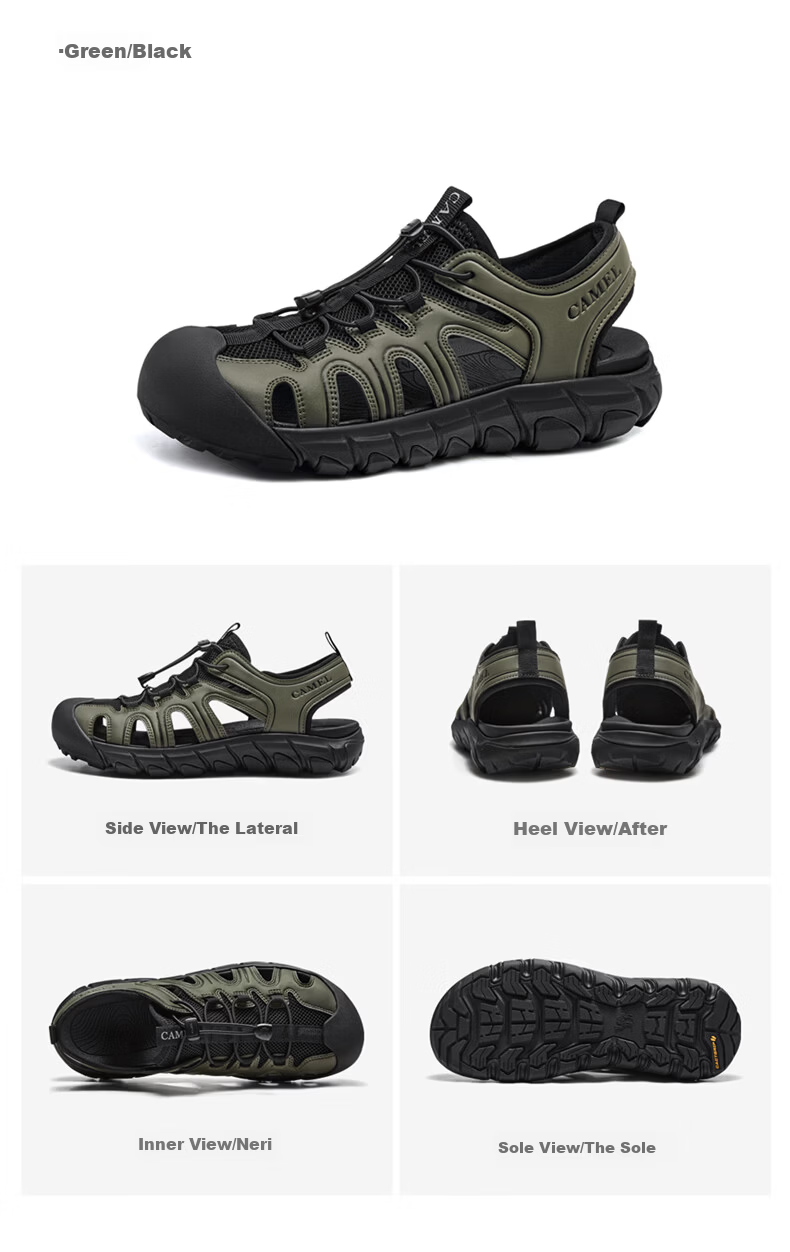 CAMEL Summer Breathable Anti-Kick Slip-On Outdoor Hiking Casual Sports Sandals G16M076036 Off-White/Black Size 38 14