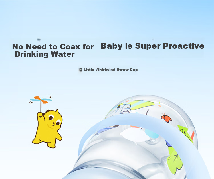 Babycare Children's Straw Cup Toddler Kindergarten Anti-Drop Portable Water Bottle 500ml School Use 2 Years+ 2